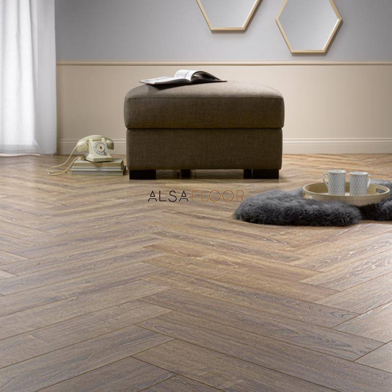 Ламинат "Alsafloor" Herringbone Дуб Балеарский (640*143*12 мм) — купить в Каменске-Уральском