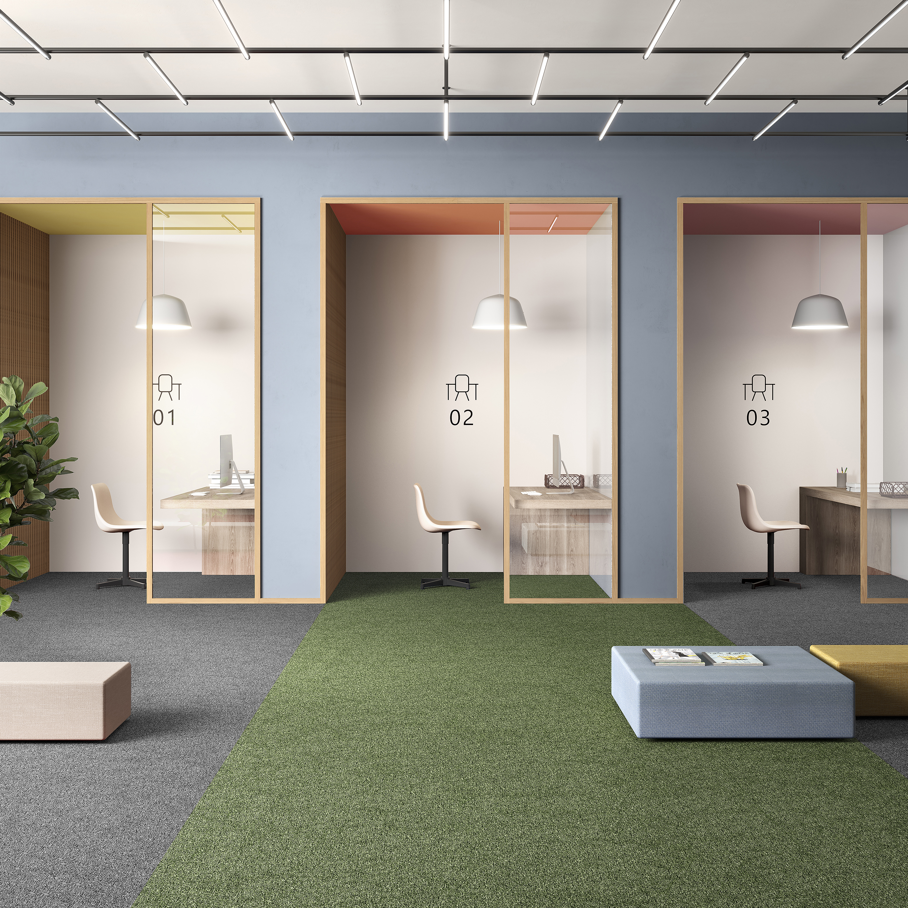 Ковровая плитка Medusa Tile 21 (500*500*5 мм) — купить в Каменске-Уральском