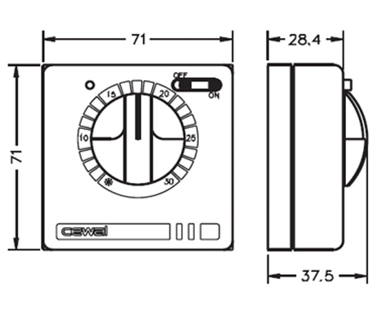 Терморегулятор Cewal RQ30 — купить в Каменске-Уральском