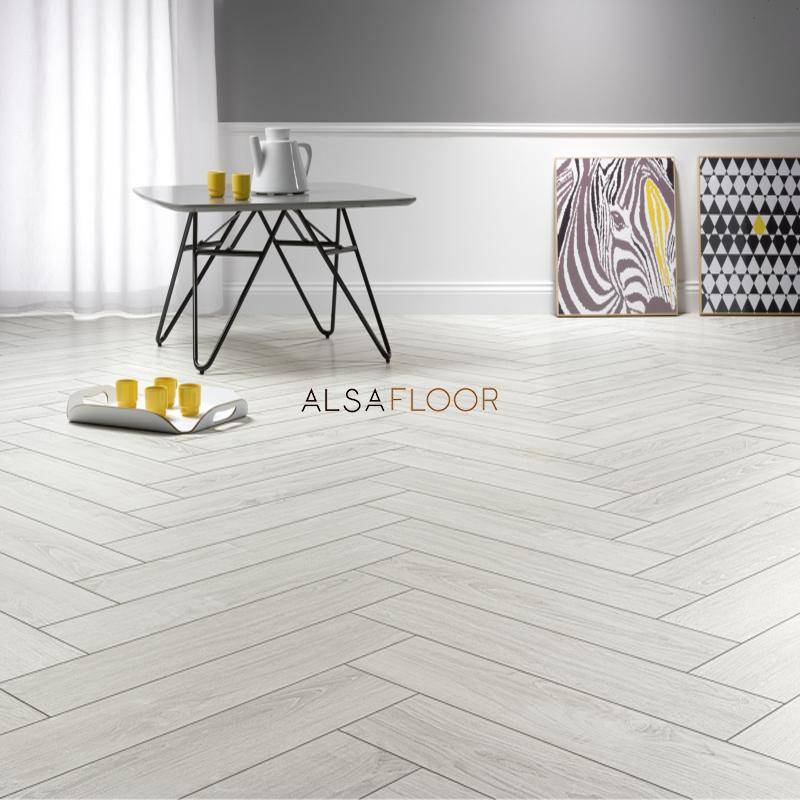 Ламинат "Alsafloor" Herringbone Дуб Полярный (640*143*12 мм) — купить в Каменске-Уральском