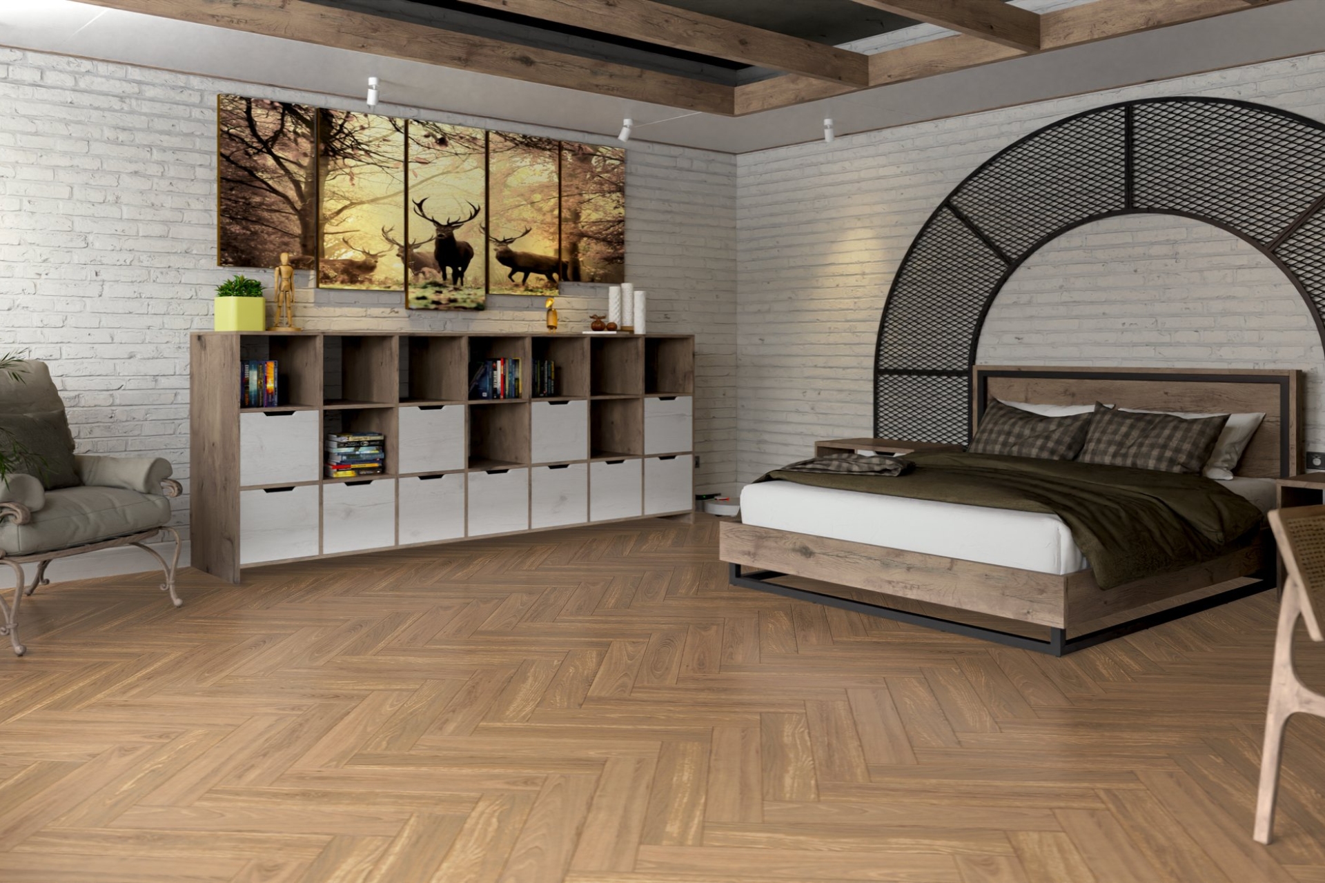 Инженерный паркет «Damy Floor» Натуральный (укладка елочкой) — купить в Каменске-Уральском