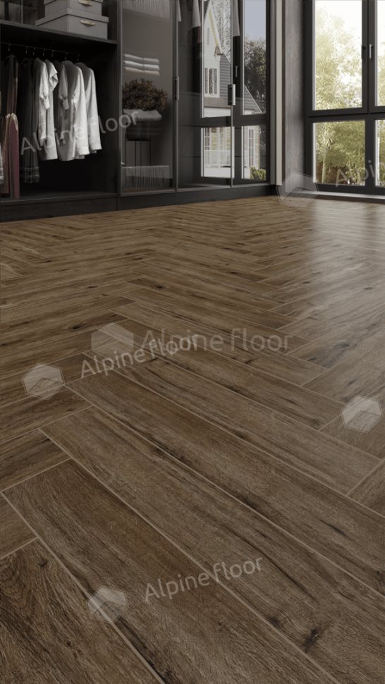 Ламинат "Alpine Floor" Herringbone 12 PRO Дуб Бордо (606*101*12 мм) — купить в Каменске-Уральском