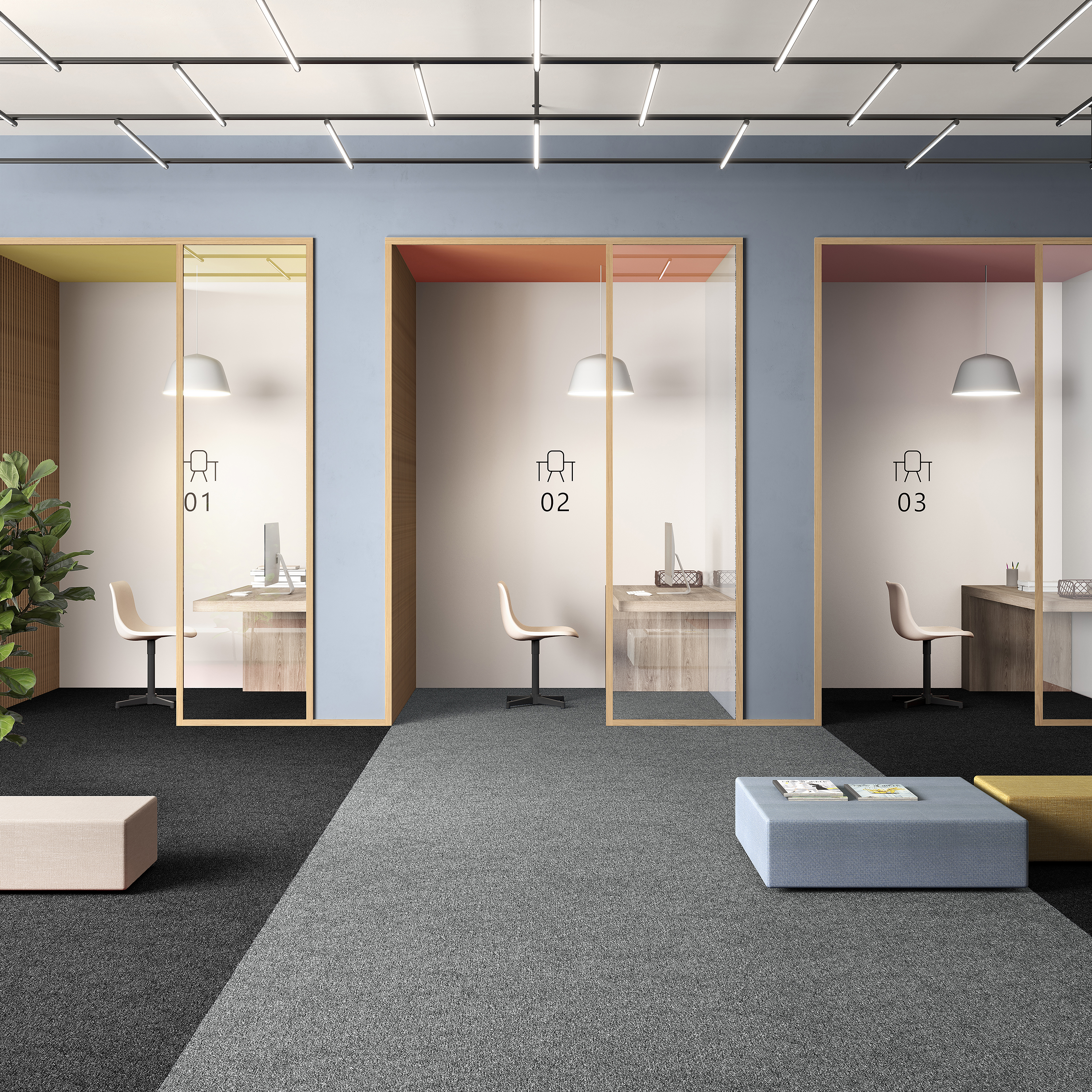 Ковровая плитка Medusa Tile 90 (500*500*5 мм) — купить в Каменске-Уральском